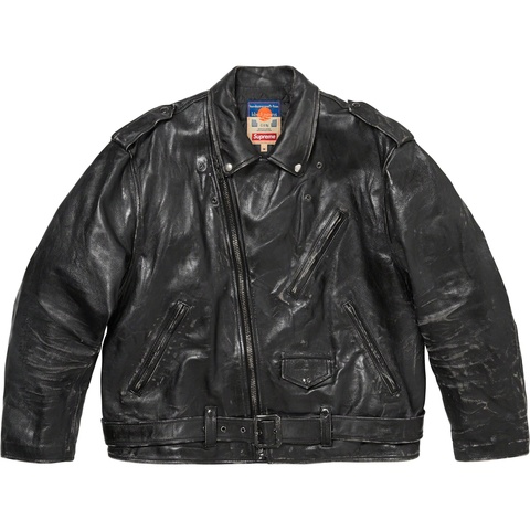 Supreme Supreme®/blackmeans Painted Leather Motorcycle Jacket - Colorway