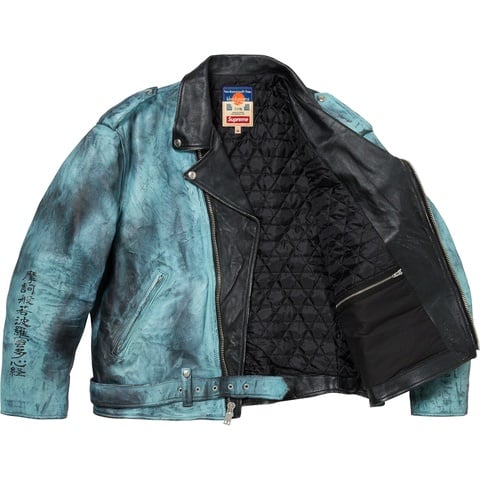 Supreme®/blackmeans Painted Leather Motorcycle Jacket - Supreme