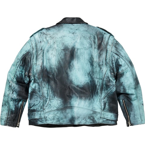 Supreme Supreme®/blackmeans Painted Leather Motorcycle Jacket - Colorway