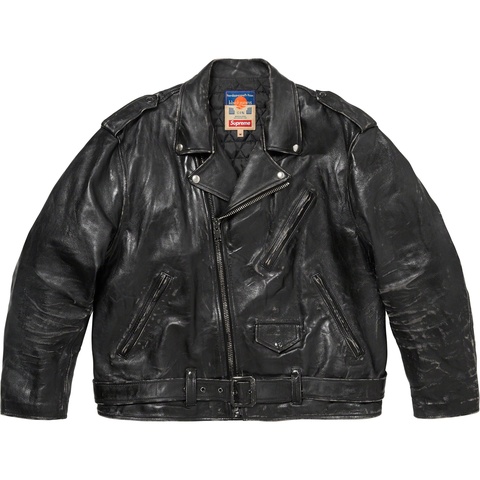 Supreme Supreme®/blackmeans Painted Leather Motorcycle Jacket - Colorway