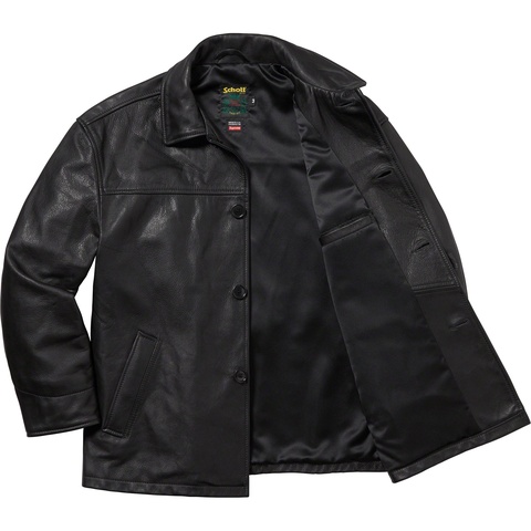 Supreme®/Schott® Leather Car Coat - Supreme