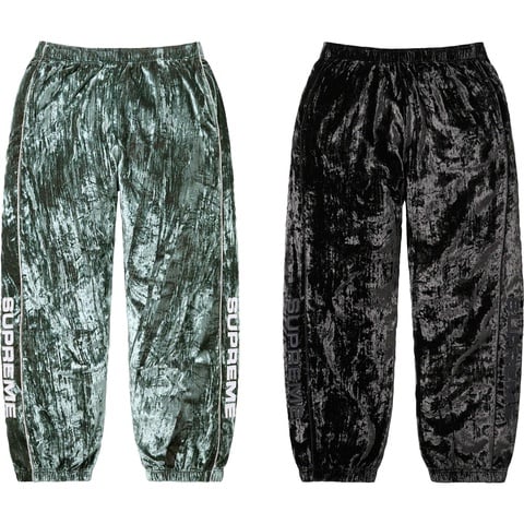 Supreme Crushed Velvet Track Pant - $138.00