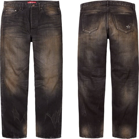 Distressed Loose Fit Selvedge Jean - Supreme