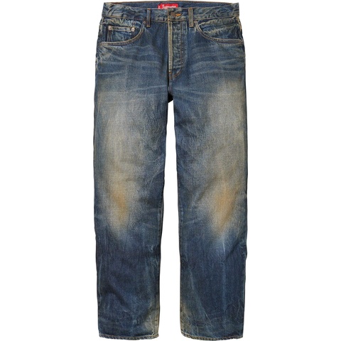 Distressed Loose Fit Selvedge Jean - Supreme