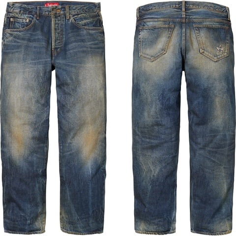 【しお】supreme Distressed Selvedge Distressed Loose Fit Selvedge Jean - Supreme