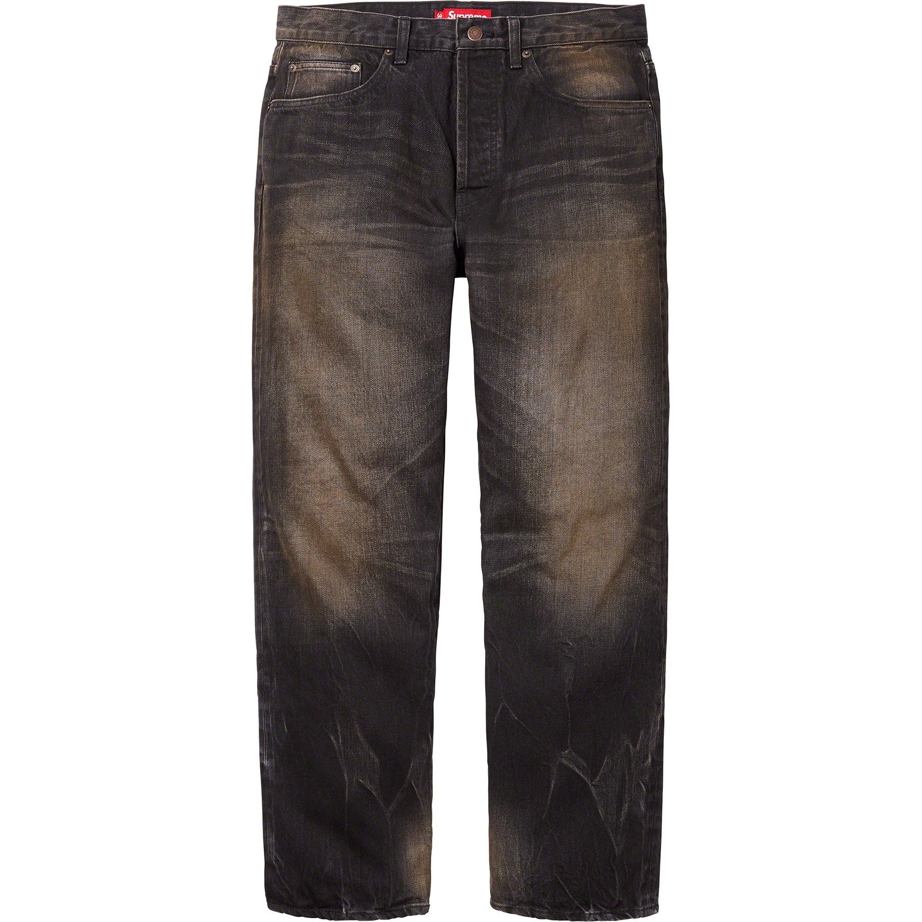 Supreme Distressed Loose Fit Selvedge Jean (FW23) - $288
