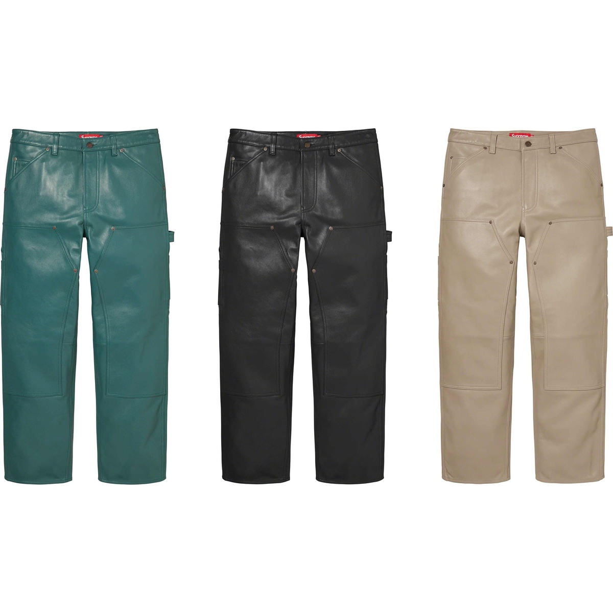 Leather Double Knee Pant - SupremeCommunity