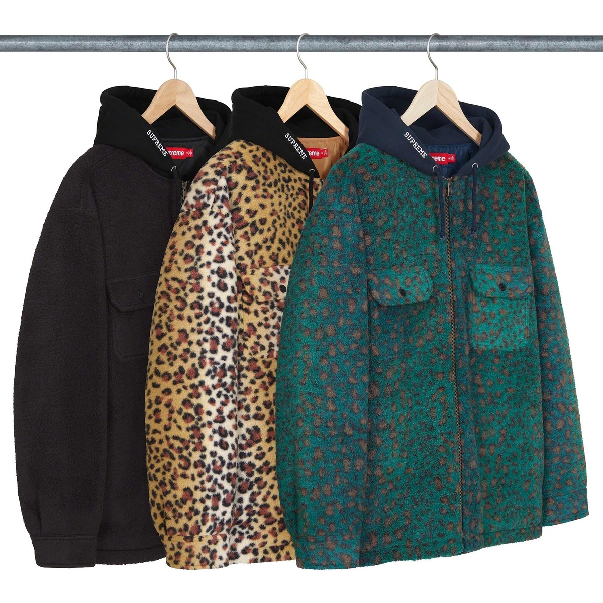 Fleece Zip Up Hooded Shirt - SupremeCommunity