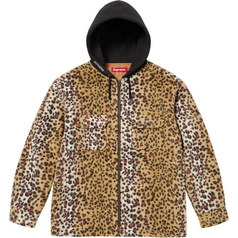 トップス Supreme Fleece Zip Up Hooded Shirt Supreme-Champion-Zip-Up-Hooded