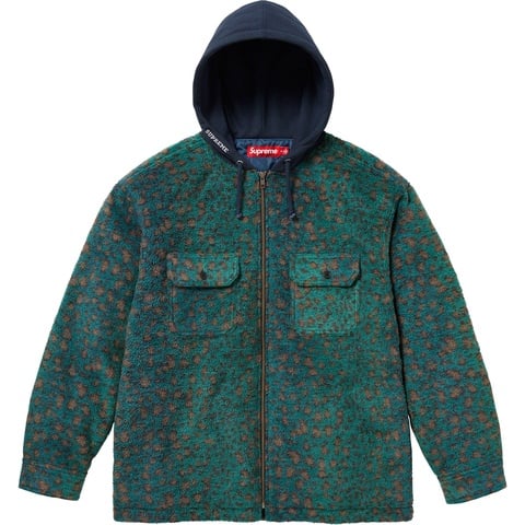 トップス Supreme Fleece Zip Up Hooded Shirt Supreme-Champion-Zip-Up-Hooded