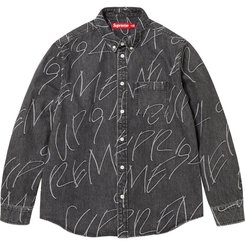 Supreme Handwriting Jacquard Denim Shirt - Colorway