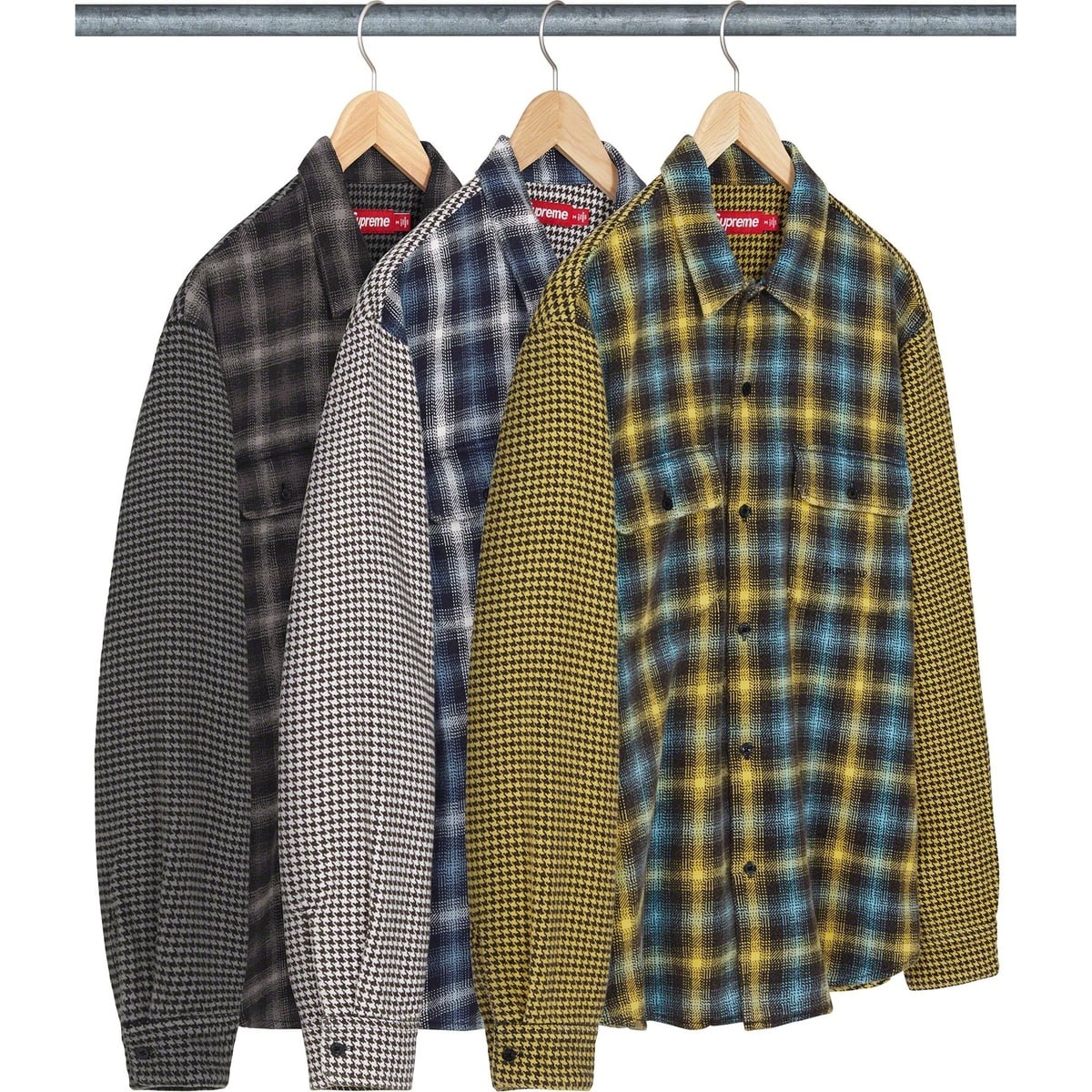 Houndstooth Plaid Flannel Shirt - SupremeCommunity
