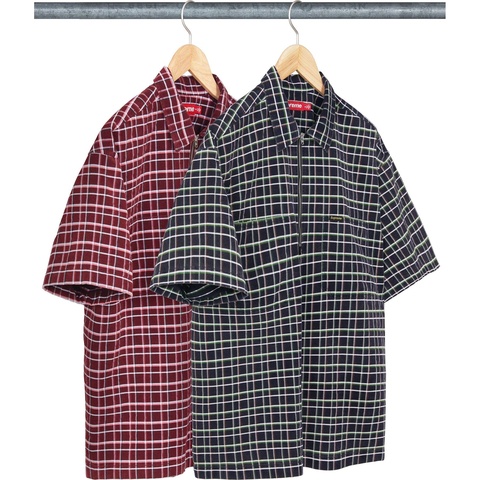 Plaid Corduroy Half Zip S/S Shirt - Supreme