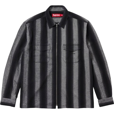 Supreme Stripe Flannel Zip Up Shirt - Colorway