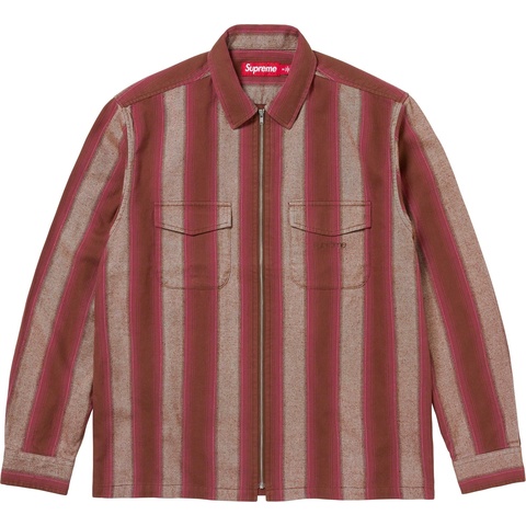 Stripe Flannel Zip Up Shirt - fall/winter 2023 - Supreme Stripe Flannel Zip Up Shirt - fall/winter 2023 - Supreme