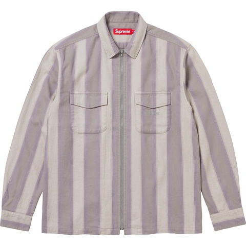 Stripe Flannel Zip Up Shirt - fall/winter 2023 - Supreme