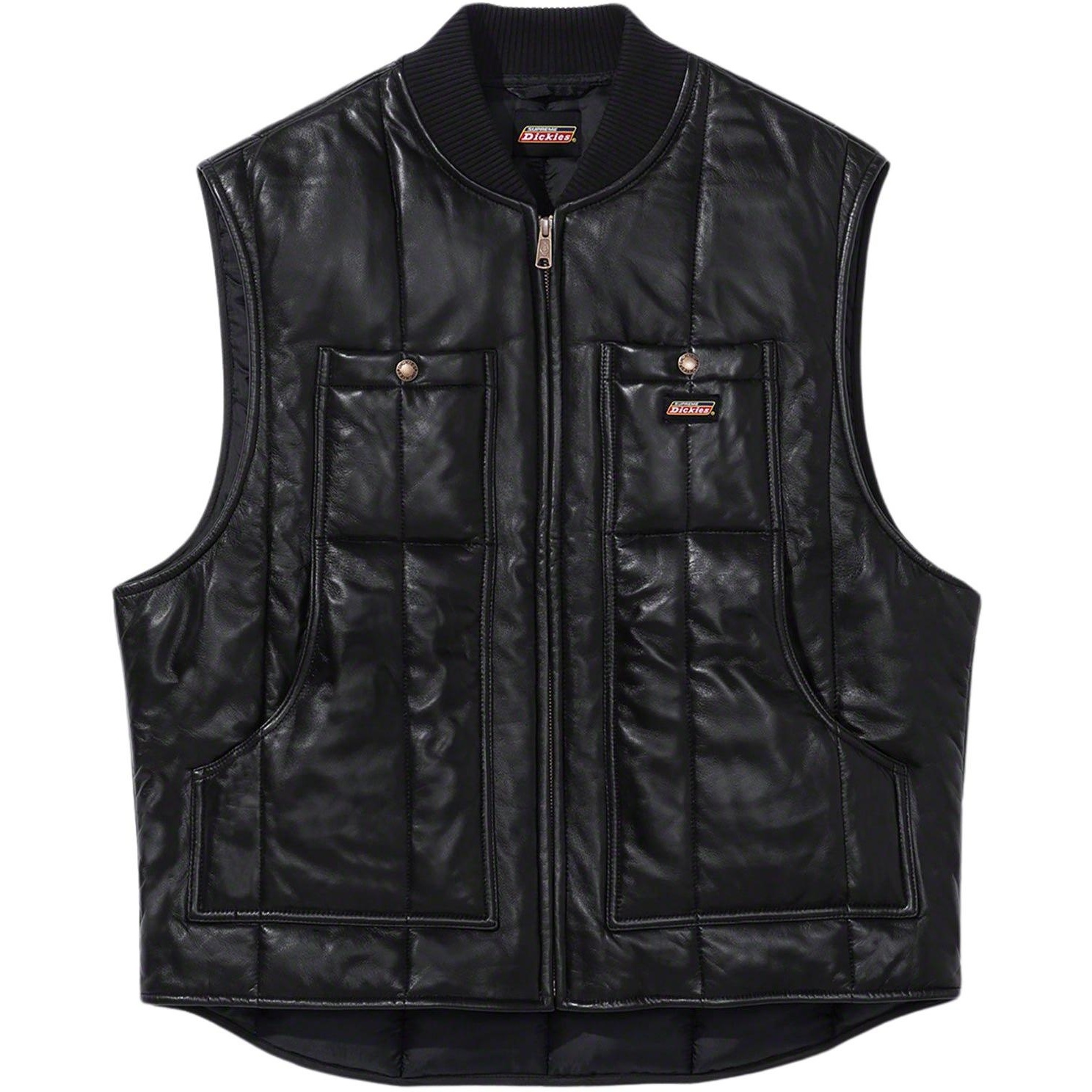 トップス Supreme Dickies Leather Work Vest 23FW Supreme Dickies Leather Work Vest (FW23) - $298
