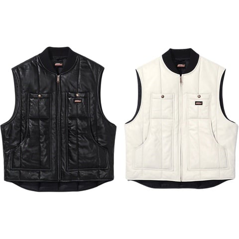 トップス Supreme Dickies Leather Work Vest 23FW Supreme®/Dickies® Leather Work Vest - Supreme