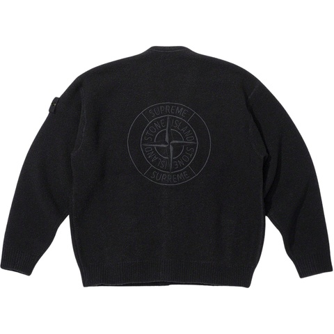 STONE  Supreme ブラックニット　M Supreme®/Stone Island® Bouclé Cardigan - Supreme
