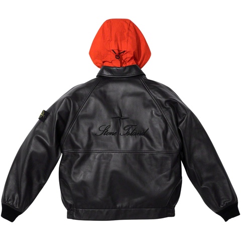 Supreme®/Stone Island® Leather Bomber Jacket - Supreme