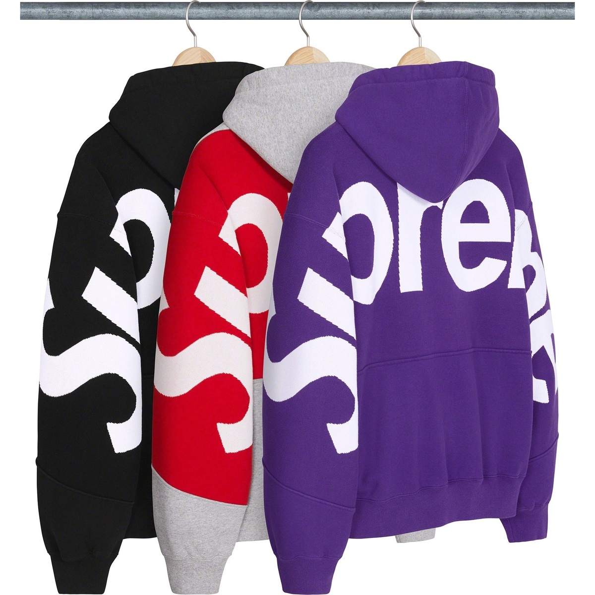 Big Logo Jacquard Hooded Sweatshirt - SupremeCommunity