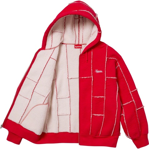 Faux Shearling Zip Up Hooded Sweatshirt - Supreme