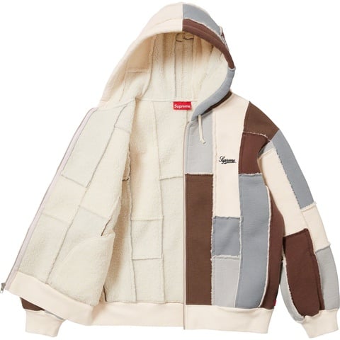 Faux Shearling Zip Up Hooded Sweatshirt - Supreme