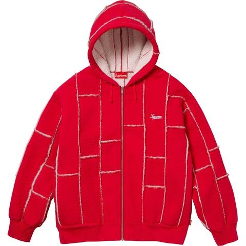 Faux Shearling Zip Up Hooded Sweatshirt - Supreme