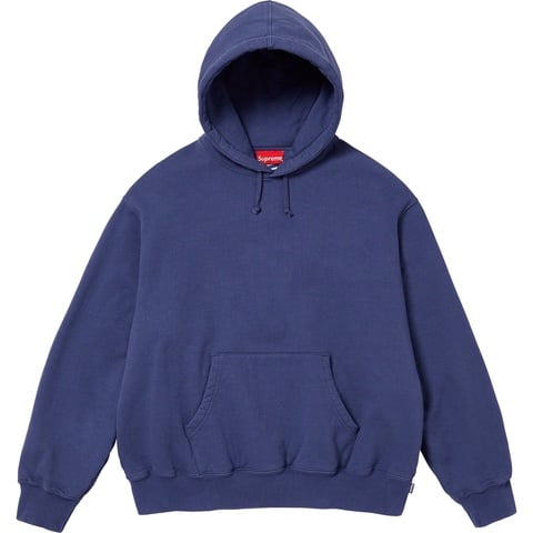 トップス Satin Applique Hooded Sweatshirt Navy Satin Appliqué Hooded Sweatshirt - Supreme