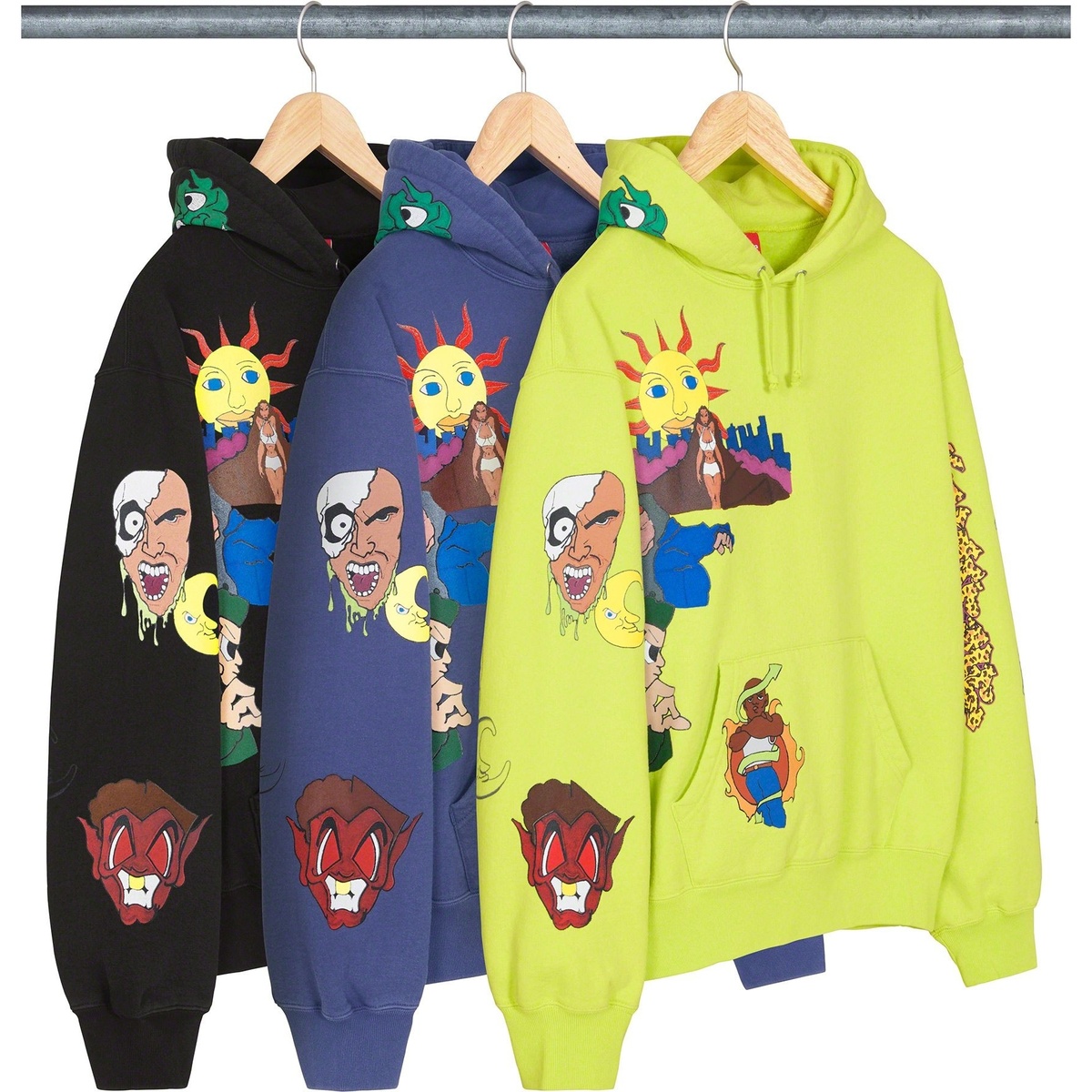 トップス Supreme Sunrise Hooded Sweatshirt Supreme Sunrise Hooded Sweatshirt Washed Navy Men's - FW23 - US