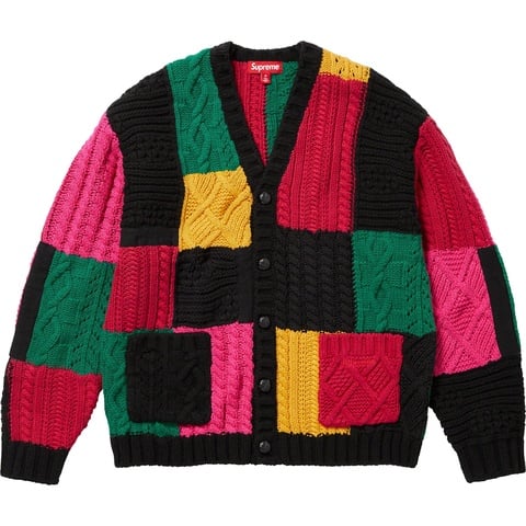 Patchwork Cable Knit Cardigan - fall/winter 2023 - Supreme