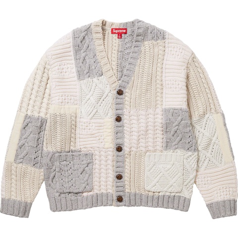Supreme Patchwork Cable Knit Cardigan - Colorway