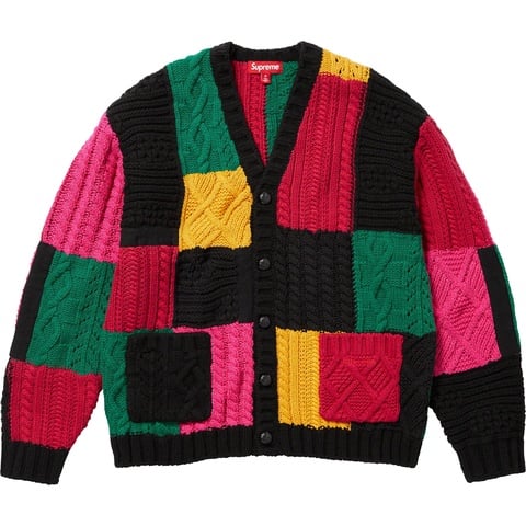 Patchwork Cable Knit Cardigan - fall/winter 2023 - Supreme