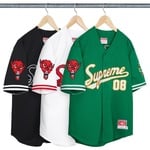 トップス Supreme Mitchell & Ness Downtown Hell Supreme Mitchell & Ness Downtown Hell Baseball Jersey Green