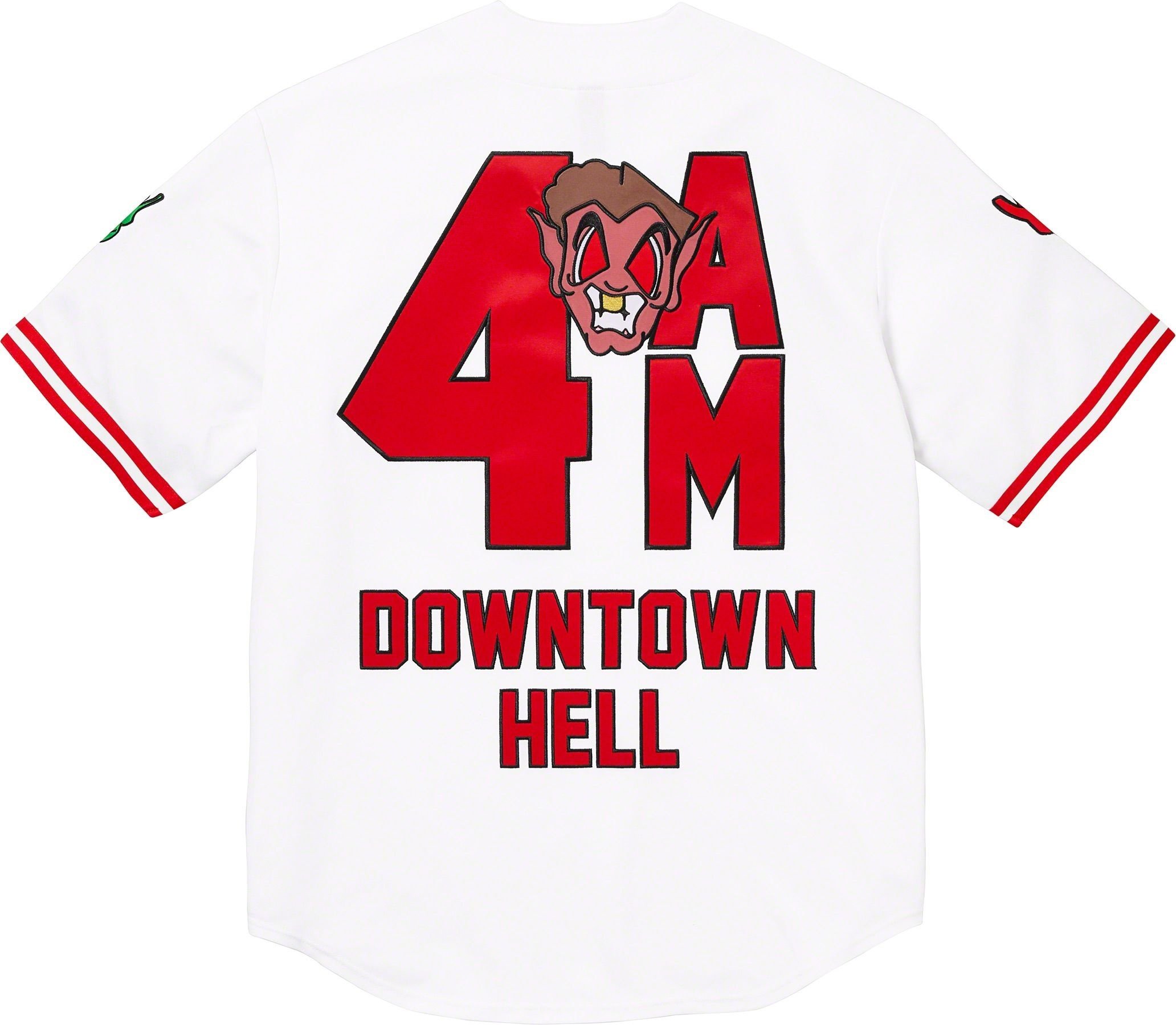 Supreme Mitchell & Ness Downtown Hell Baseball Jersey (FW23