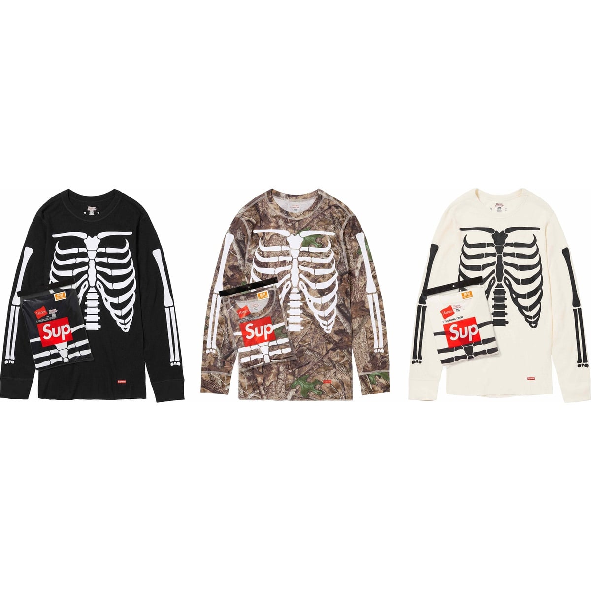Supreme®/Hanes® Bones Thermal Crew (1 Pack) - SupremeCommunity