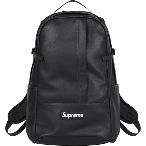 Supreme Leather Backpack - Black