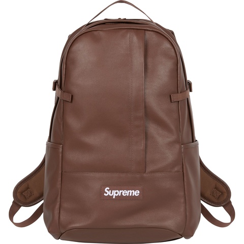 Supreme Leather Backpack - Brown