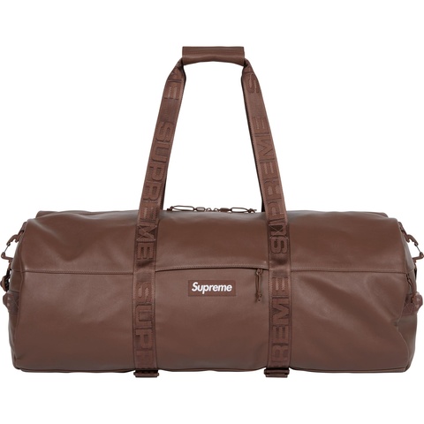 Supreme Leather Large Duffle Bag - Brown