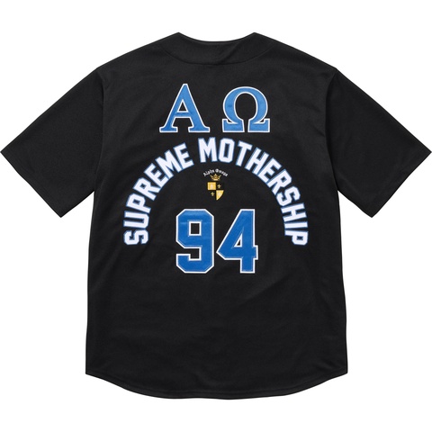 Supreme Alpha Omega Baseball Jersey - Black