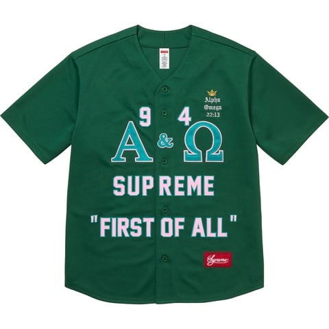 Alpha Omega Baseball Jersey - fall/winter 2024 - Supreme Alpha Omega Baseball Jersey - fall/winter 2024 - Supreme