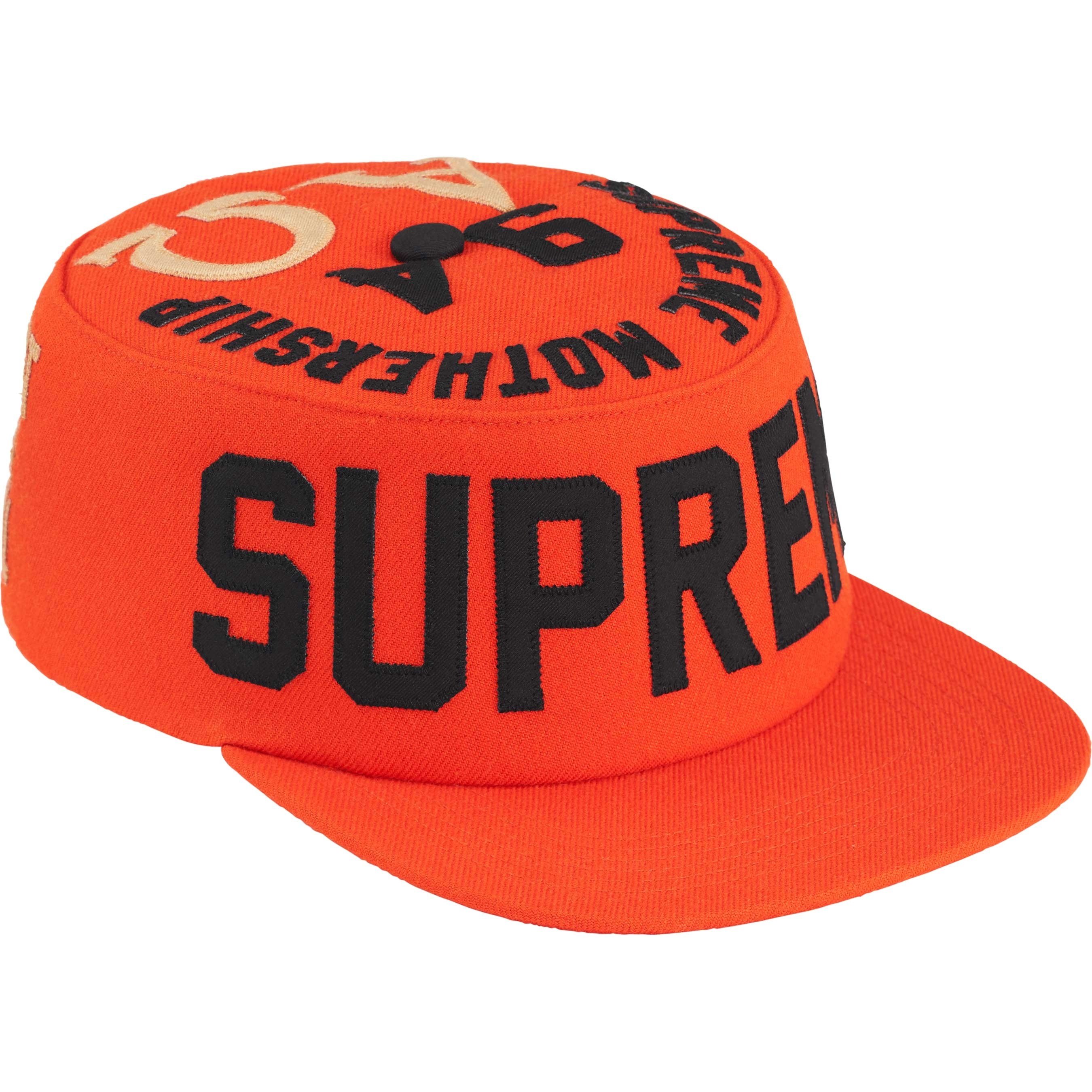 Supreme Alpha Omega Pillbox Hat (FW24) - Orange - $58