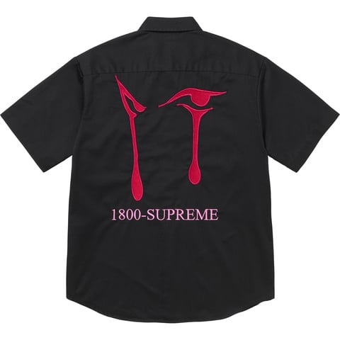 Supreme AOI Eyes S/S Work Shirt - Black
