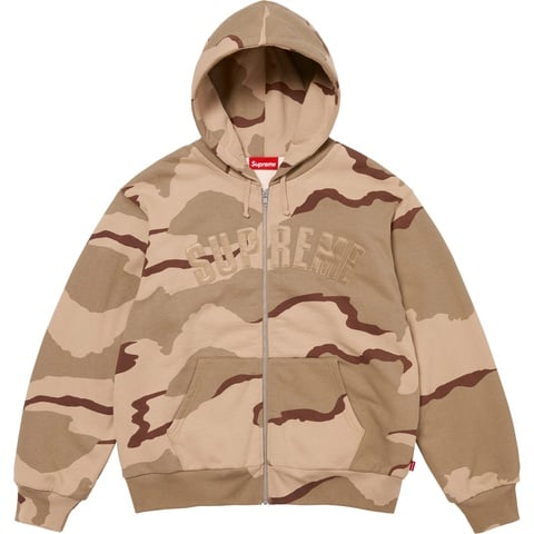 Supreme Arc Thermal Lined Zip Up Hooded Sweatshirt - Desert Camo