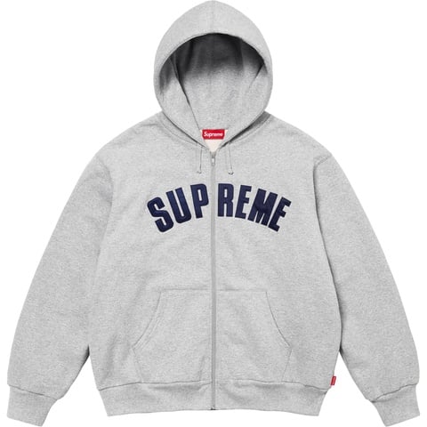 Supreme Arc Thermal Lined Zip Up Hooded Sweatshirt - Heather Grey