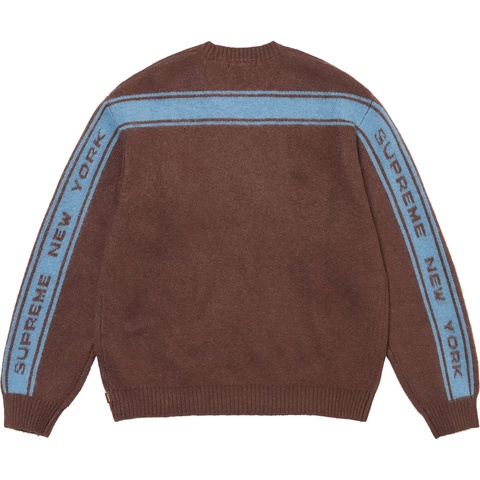 トップス Supreme 24FW Back Stripe Sweater M Brown Back Stripe Sweater - fall/winter 2024 - Supreme