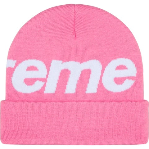 Supreme Big Logo Beanie - Pink