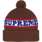Supreme Big Stripe Beanie (FW24) - Brown