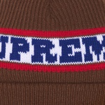 Supreme Big Stripe Beanie (FW24) - Brown