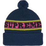 Supreme Big Stripe Beanie (FW24) - Navy